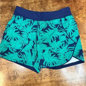 Lands' End Blue and Green Women's Swim Shorts